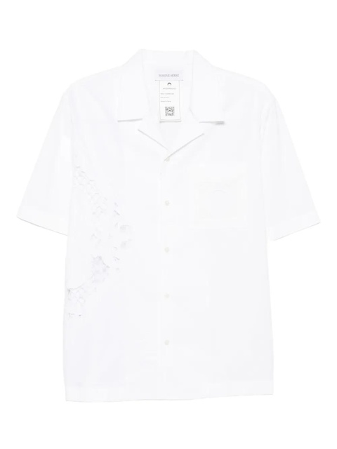 Marine Serre lace-insert short-sleeves shirt - White - zdjęcie produktu nr 1