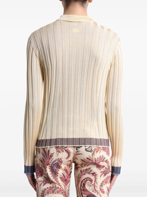 ETRO ribbed polo shirt - Neutrals - zdjęcie produktu nr 2