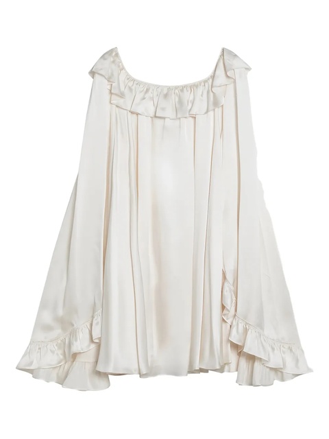 Chloé ruffled-sleeve mini dress - White - zdjęcie produktu nr 1