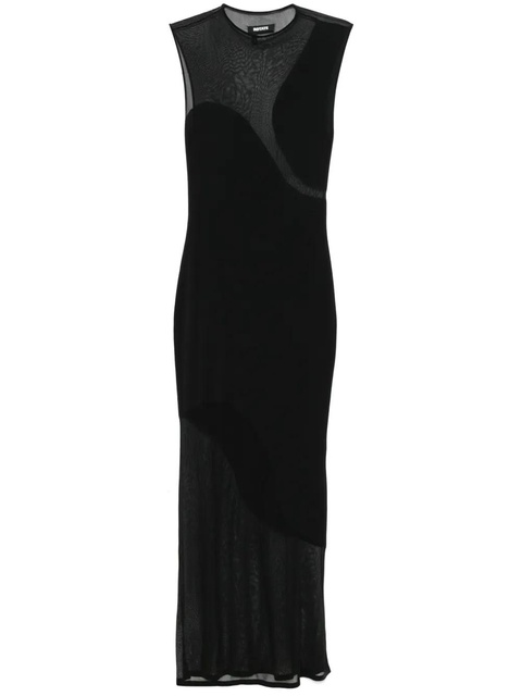 ROTATE BIRGER CHRISTENSEN sheer knit maxi dress - Black - zdjęcie produktu nr 1