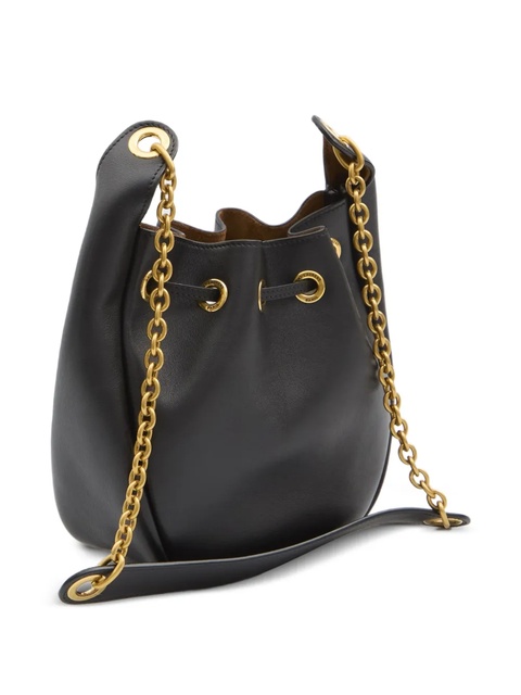 Saint Laurent Cassandre drawstring leather shoulder bag - Black - zdjęcie produktu nr 2