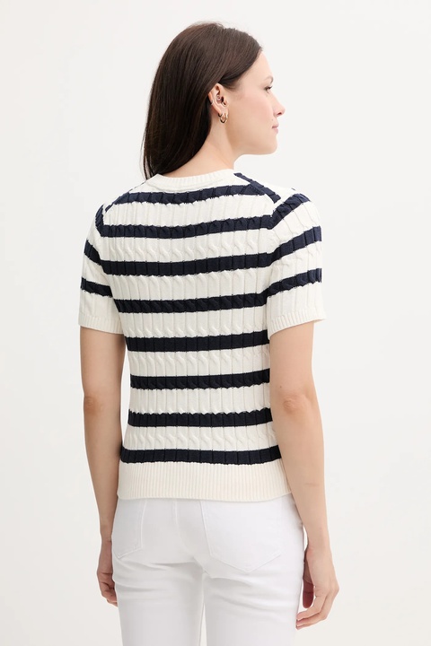 Tommy Hilfiger sweter bawełniany damskie kolor beżowy WW0WW45656 - zdjęcie produktu nr 1