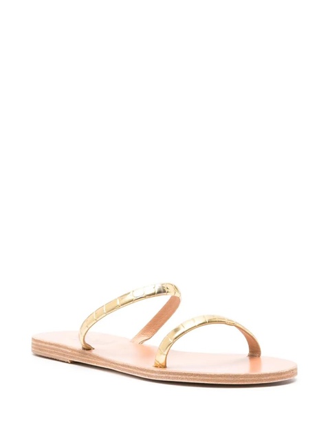 Ancient Greek Sandals Echidna flat leather sandals - Gold - zdjęcie produktu nr 2