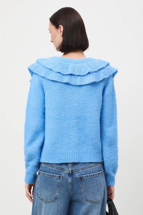 Medicine kardigan damski kolor niebieski ciepły - zdjęcie produktu nr 2