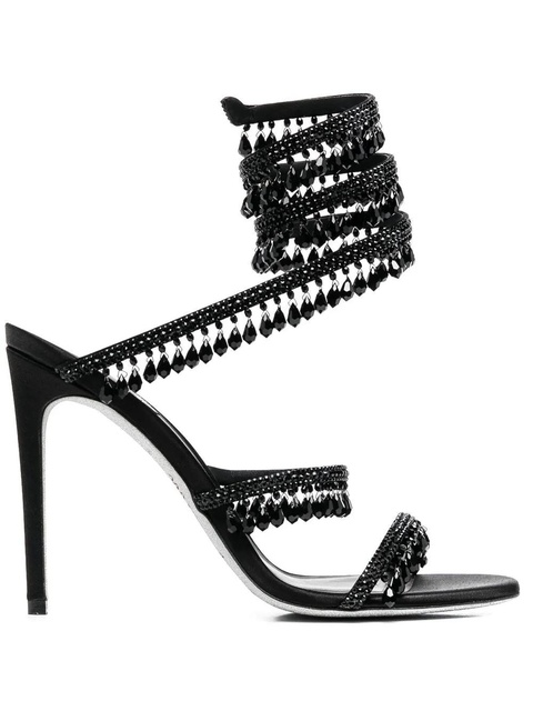René Caovilla Chandelier crystal-embellished sandals - Black - zdjęcie produktu nr 1