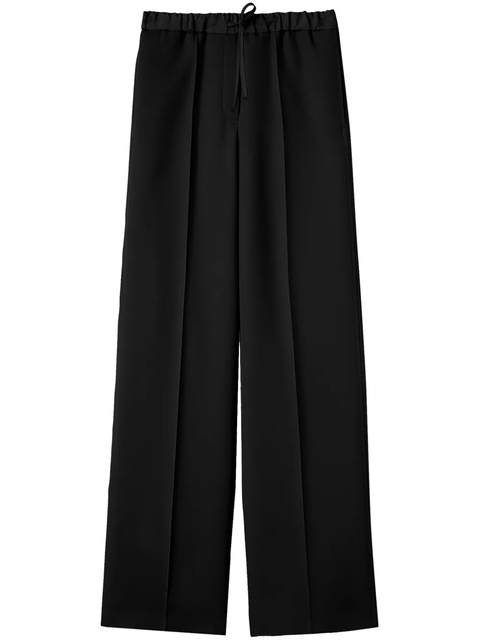 Jil Sander drawstring wool straight-leg trousers - Black - zdjęcie produktu nr 1