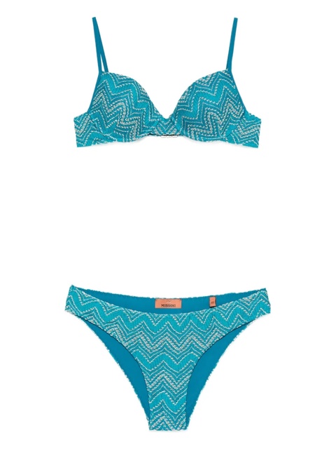Missoni zig-zag patterned bikini - Blue - zdjęcie produktu nr 1