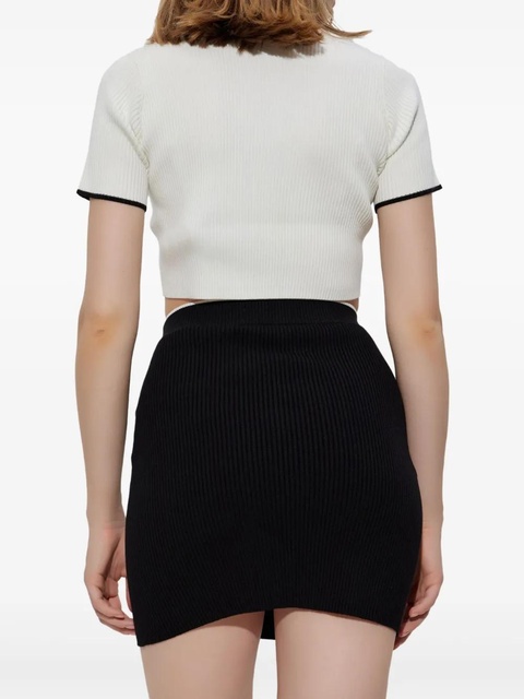 AMIRI cropped ribbed t-shirt - White - zdjęcie produktu nr 2