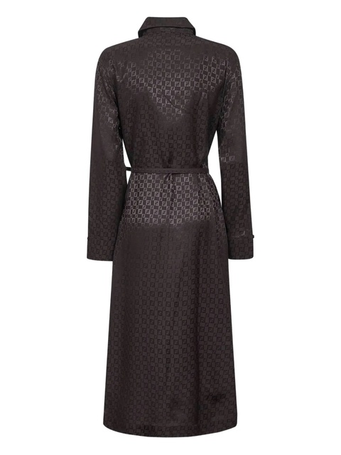 FENDI FF-logo jacquard belted dress - Brown - zdjęcie produktu nr 2