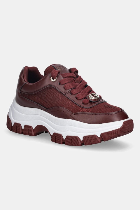 Guess sneakersy BERRETT2 damskie kolor bordowy FLFBRT ELE12 - zdjęcie produktu nr 1