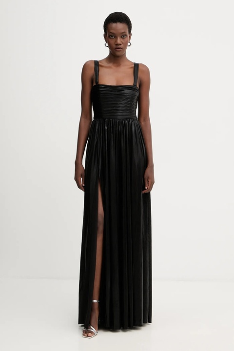 Retrofete sukienka Iris kolor czarny maxi rozkloszowana FW24-10329 - zdjęcie produktu nr 2