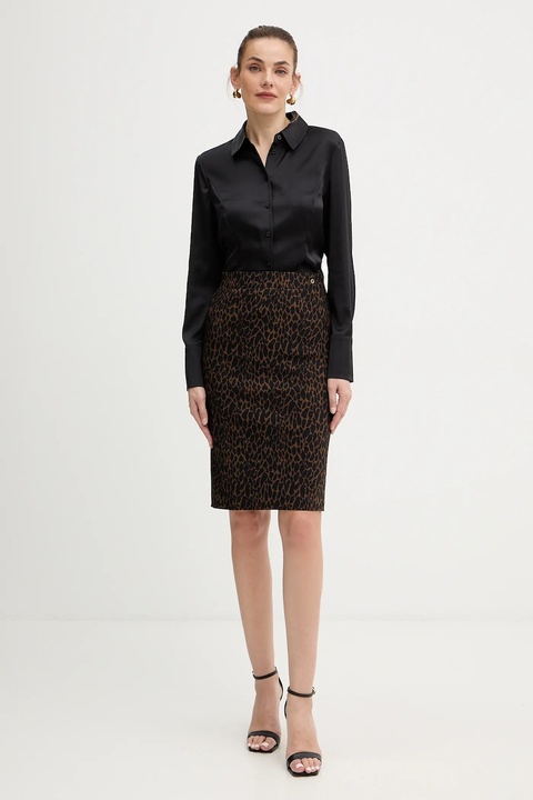 Guess spódnica CRETA kolor brązowy midi ołówkowa W5BD84 W2362 - zdjęcie produktu nr 2