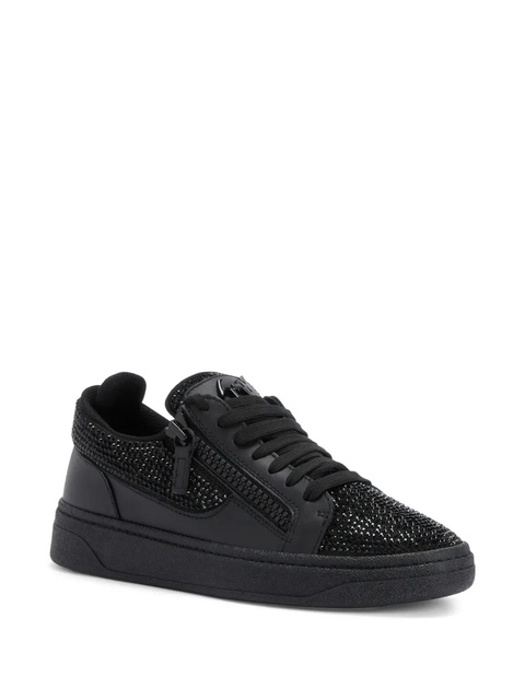 Giuseppe Zanotti GZ94 rhinestone-embellished sneakers - Black - zdjęcie produktu nr 2