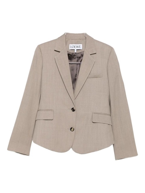 LOEWE single-breasted wool blazer - Neutrals - zdjęcie produktu nr 2