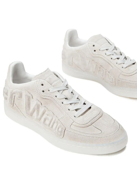 Alexander Wang Lex logo-embossed suede sneakers - Neutrals - zdjęcie produktu nr 1
