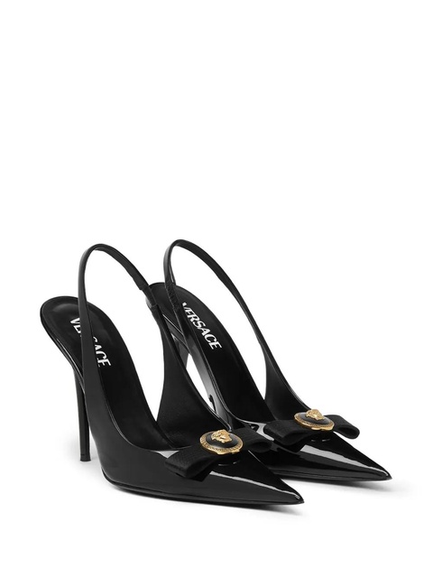 Versace Gianni 120mm leather pumps - Black - zdjęcie produktu nr 2