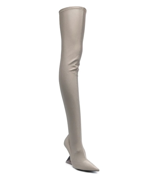 The Attico Cheope 105mm thigh-high boots - Grey - zdjęcie produktu nr 1
