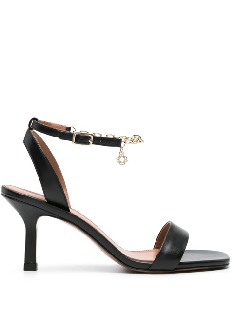 Maje 80mm chain-link leather sandals - Black - zdjęcie produktu nr 1