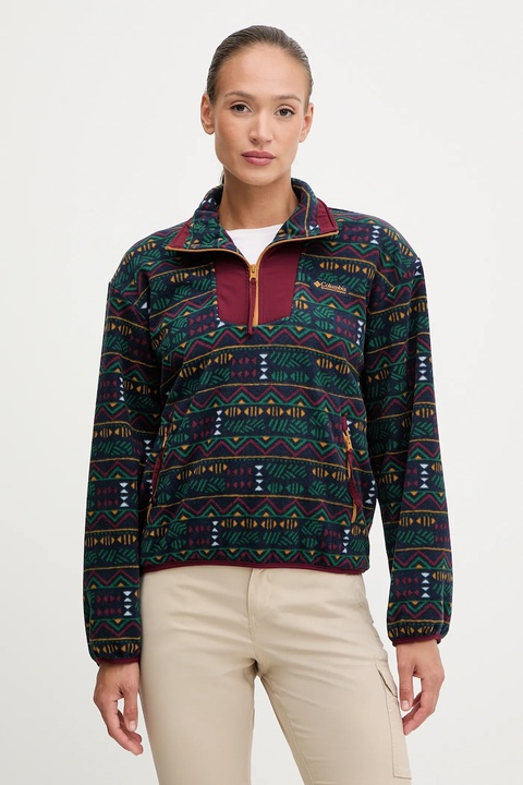 Columbia bluza outdoorowa Sequoia Grove damska kolor bordowy wzorzysta 2136204 - zdjęcie produktu nr 1
