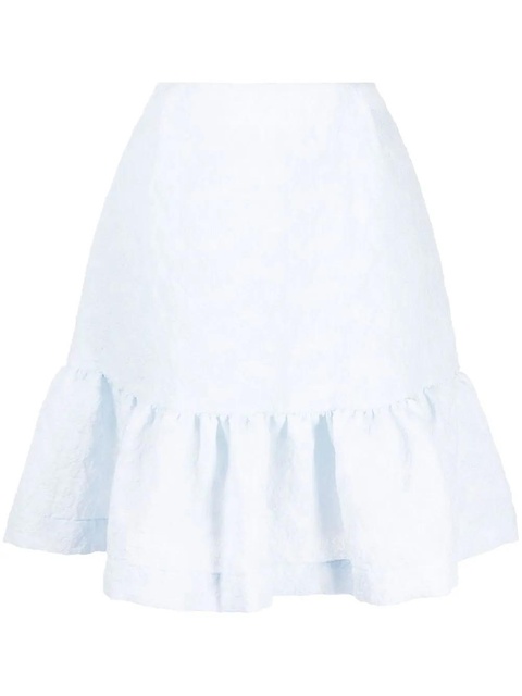 Simone Rocha flared-hem textured skirt - Blue - zdjęcie produktu nr 1
