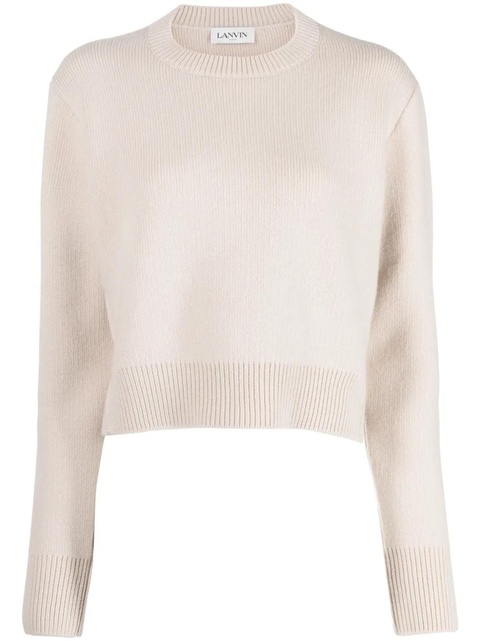 Lanvin crew-neck cropped jumper - Neutrals - zdjęcie produktu nr 1