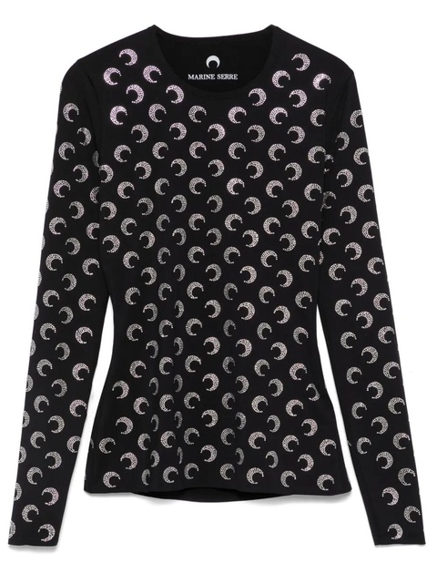Marine Serre Crescent Moon-embellished top - Black - zdjęcie produktu nr 1