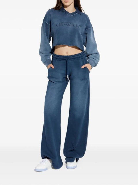 Off-White collared raw-hem knitwear - Blue - zdjęcie produktu nr 1