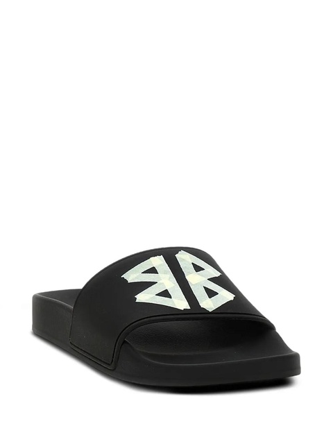 Balenciaga Tape-logo slides - Black - zdjęcie produktu nr 2