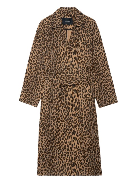 Zadig&Voltaire leopard-print belted coat - Neutrals - zdjęcie produktu nr 1