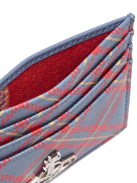Vivienne Westwood tartan-print card holder - Blue - zdjęcie produktu nr 1