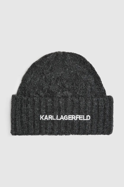 Karl Lagerfeld czapka kolor szary A4W33012 - zdjęcie produktu nr 1