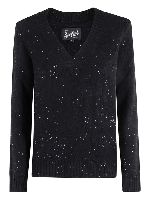 MC2 Saint Barth Eleara sequin-embellished sweater - Black - zdjęcie produktu nr 1