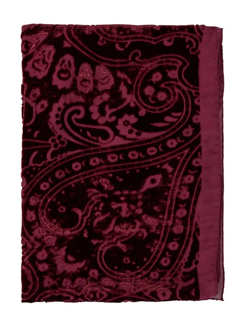 ETRO paisley-pattern velvet scarf - Red - zdjęcie produktu nr 2