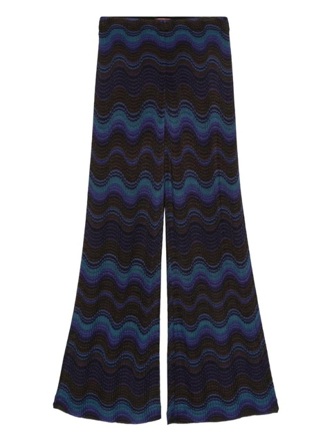Missoni wave-pattern trousers - S91R7 BLUE & BROWN - zdjęcie produktu nr 1