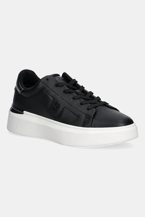 Tommy Hilfiger sneakersy skórzane CHIC PLATFORM SNEAKER GOLD damskie kolor czarny FW0FW08817 - zdjęcie produktu nr 1