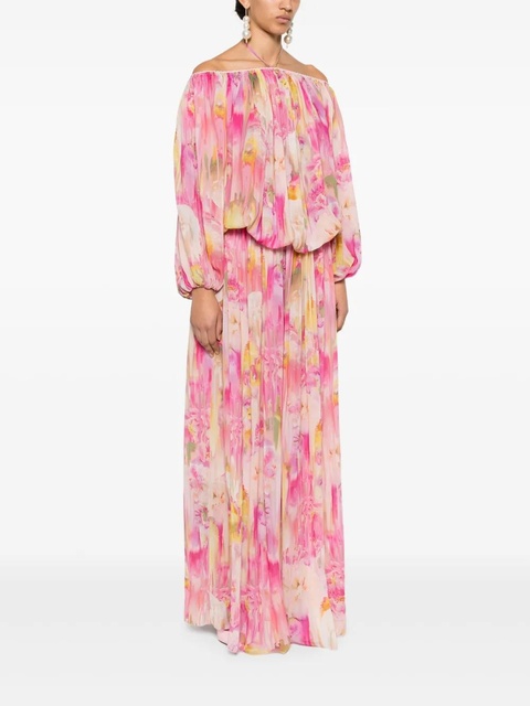 Blumarine floral-print georgette maxi dress - Pink - zdjęcie produktu nr 2