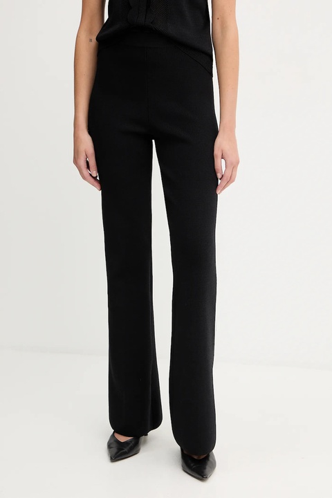 Twinset spodnie dresowe damskie kolor czarny proste high waist 252TP3206 - zdjęcie produktu nr 1