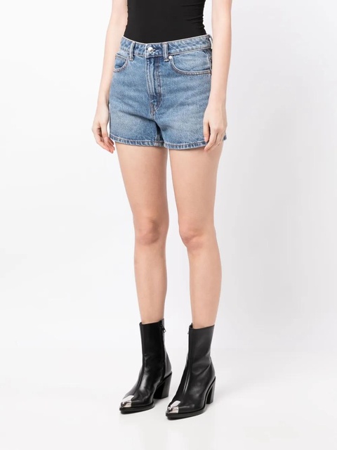 Alexander Wang Shorty high-rise denim shorts - Blue - zdjęcie produktu nr 2