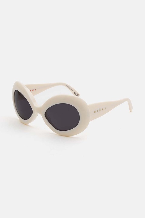 Marni okulary przeciwsłoneczne Lake Of Fire damskie kolor beżowy EYMRN00068 002 71D - zdjęcie produktu nr 2