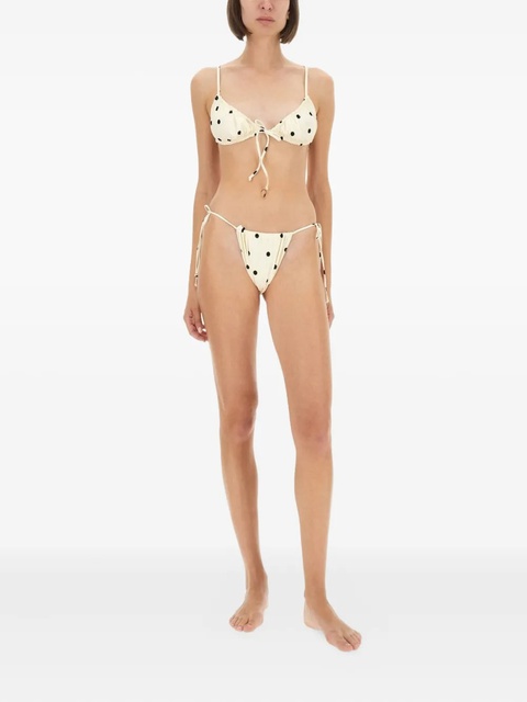 MC2 Saint Barth polka-dot ruffled bikini top - Neutrals - zdjęcie produktu nr 2
