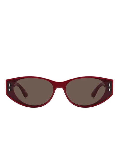 ISABEL MARANT oval-frame studded sunglasses - Red - zdjęcie produktu nr 1