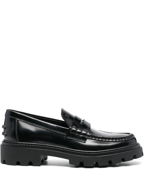 Tod's penny-slot leather loafers - Black - zdjęcie produktu nr 1
