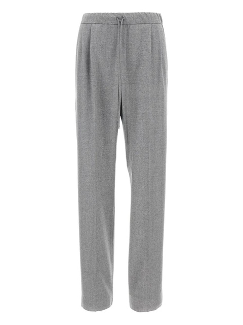 Max Mara pleated-front drawstring trousers - Grey - zdjęcie produktu nr 1