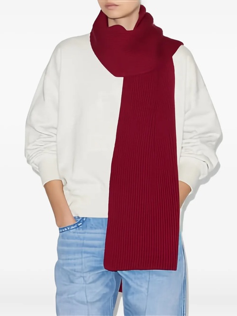 ISABEL MARANT ribbed-texture scarf - Red - zdjęcie produktu nr 2