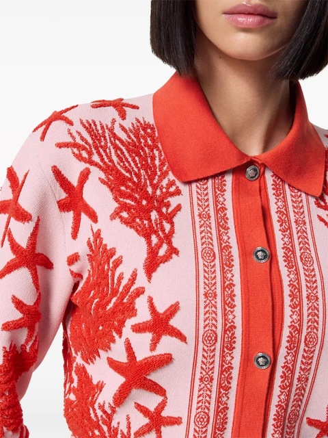 Versace Barocco Sea polo cardigan - Pink - zdjęcie produktu nr 2