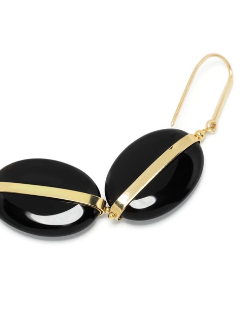 ISABEL MARANT stone-embellished drop earrings - Black - zdjęcie produktu nr 2