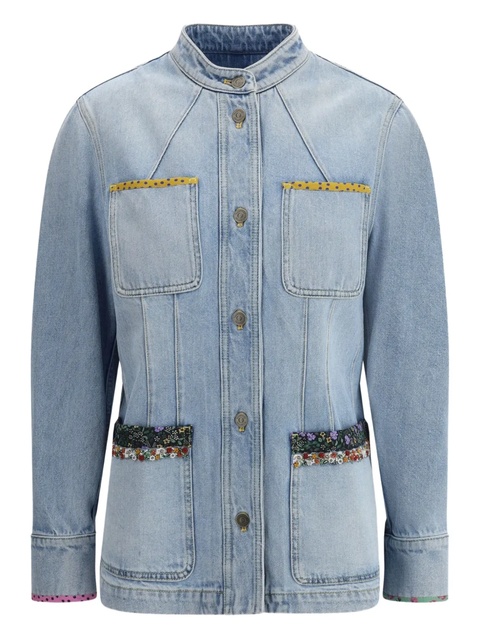 Valentino Garavani embroidered denim jacket - Blue - zdjęcie produktu nr 1