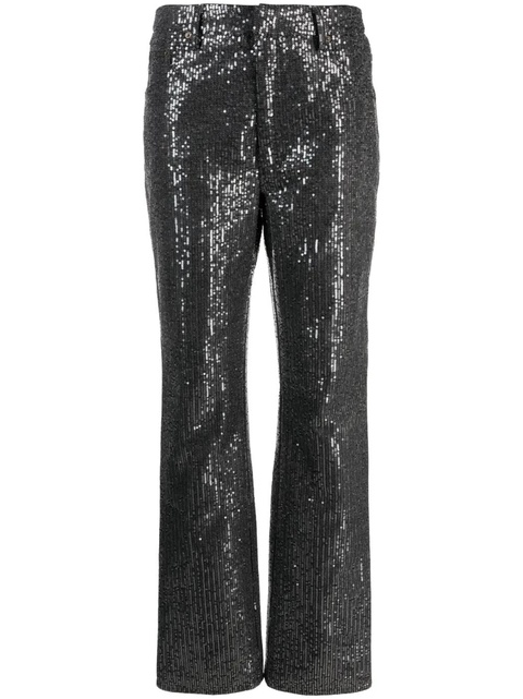 ROTATE BIRGER CHRISTENSEN high-waisted sequin-embellished jeans - Black - zdjęcie produktu nr 1