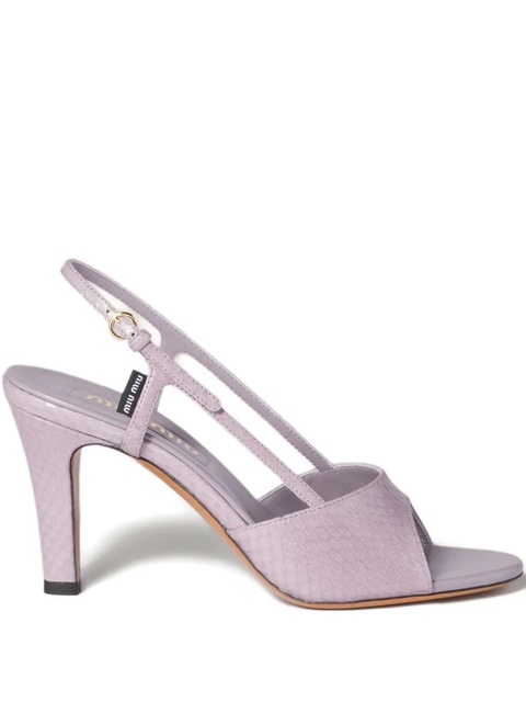 Miu Miu slingback heeled sandals - Purple - zdjęcie produktu nr 1