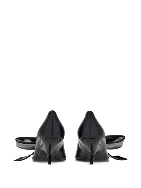 Ferragamo 105mm oversized-bow leather pumps - Black - zdjęcie produktu nr 2